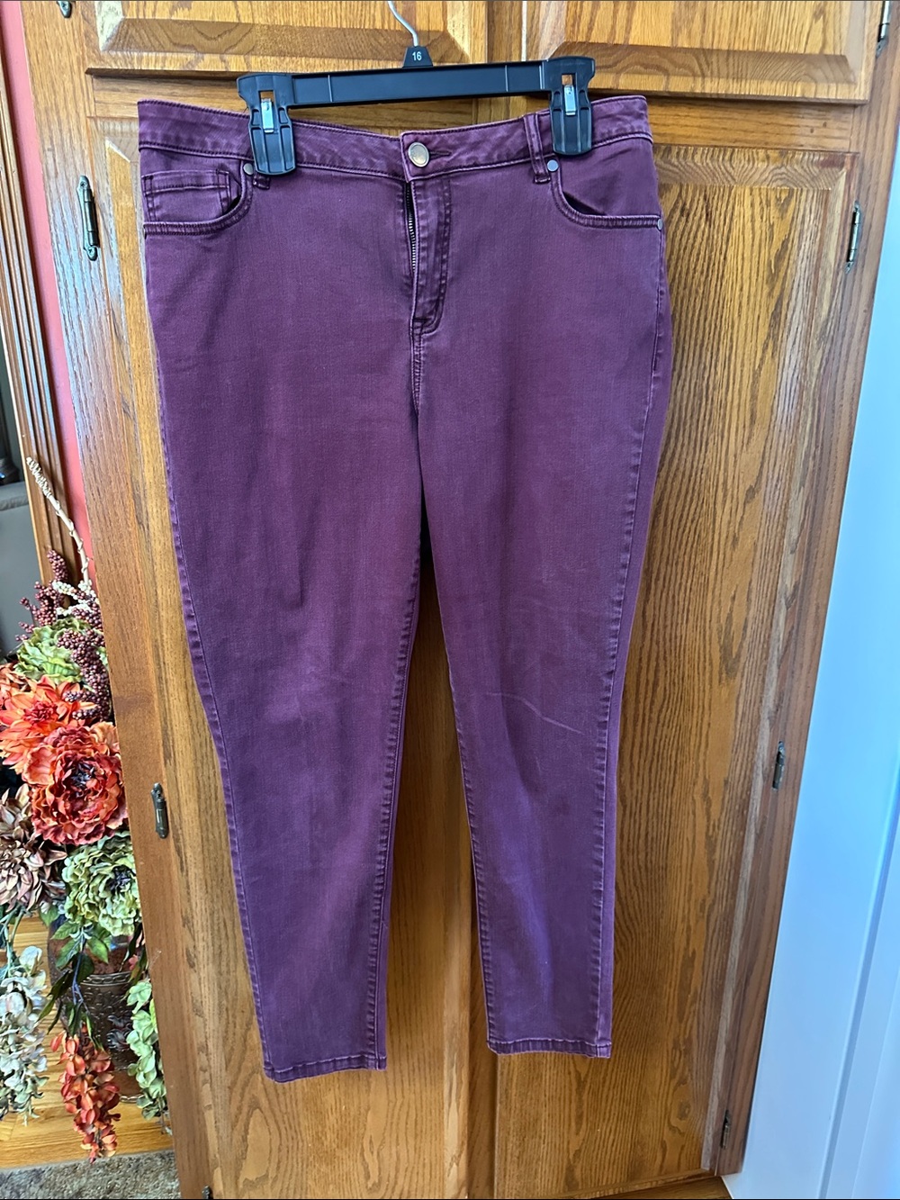 Lane Bryant Skinny Jeans in Plum